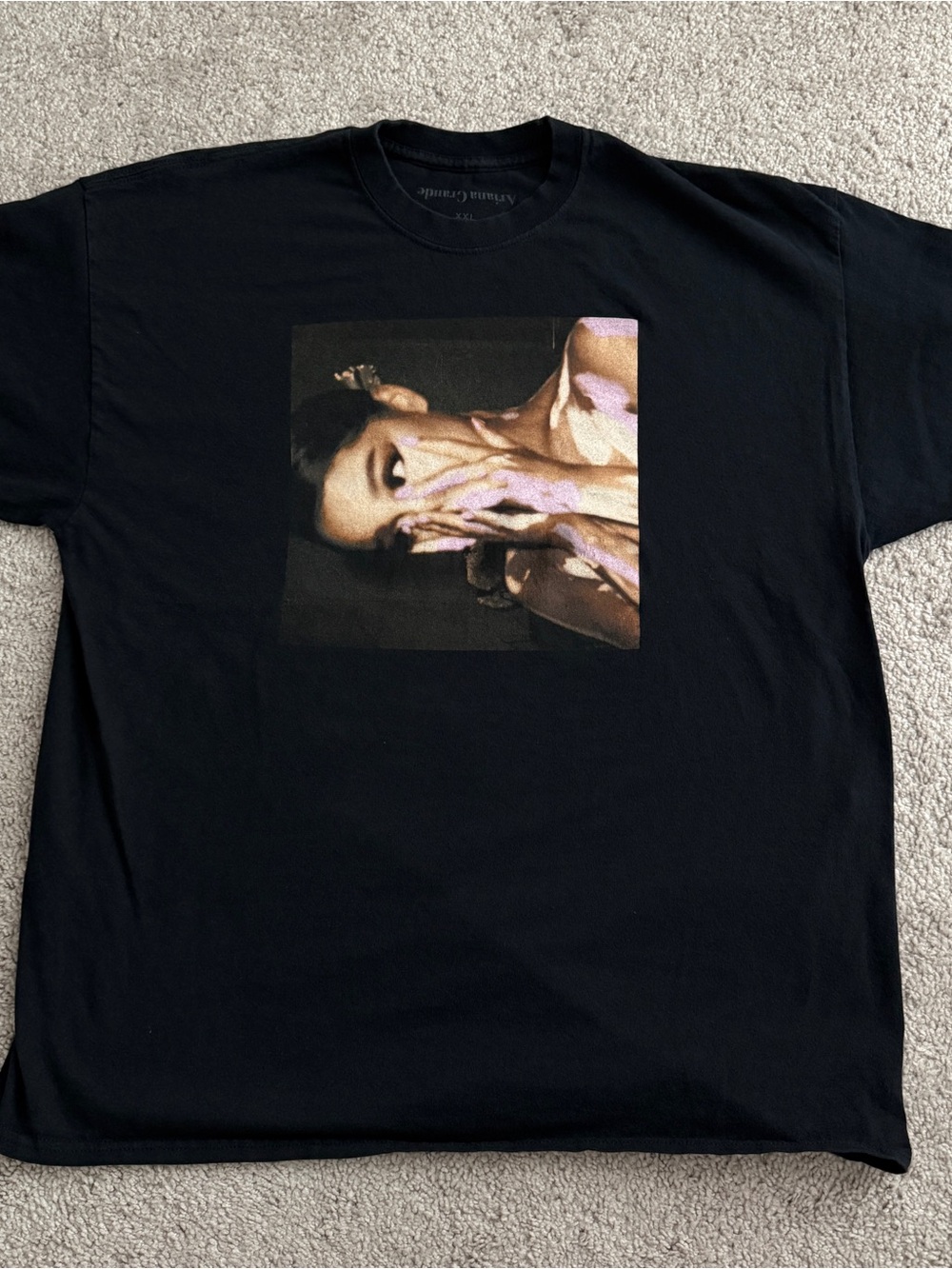 Ariana Grande Graphic T Shirt Black Pop Music Tee Size XXL 23.25” x 28”